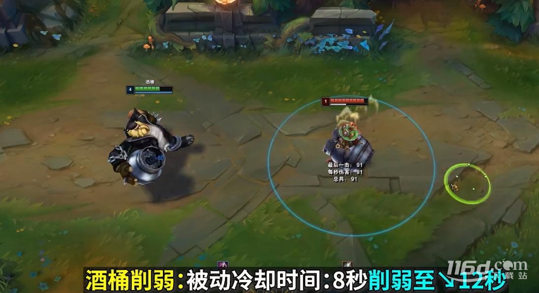 英雄联盟PBE13.12版本酒桶削弱了什么