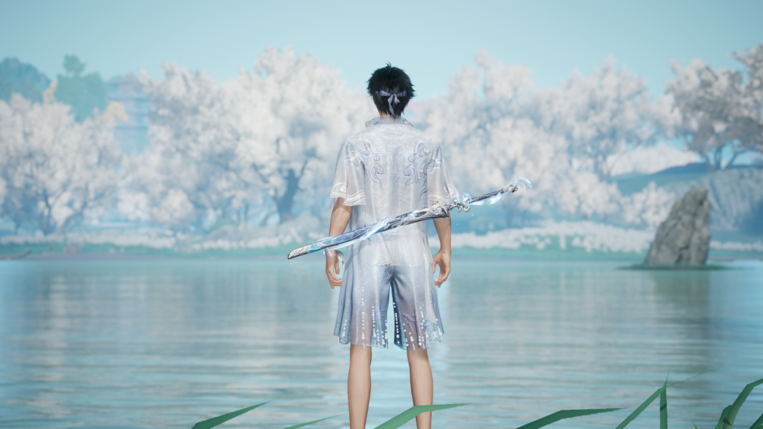 《射雕》夏日武器外观“引沧浪”来袭,江湖秒变海边派对