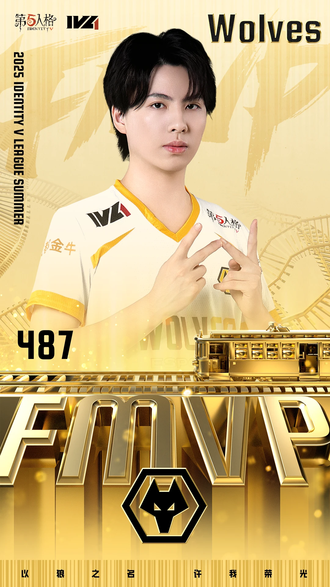 恭喜成都Wolves战队夺得《第五人格》2025年IVL夏季赛总冠军