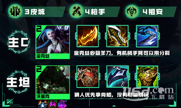 《云顶之弈》S9.5祖安金克狼阵容选择搭配攻略