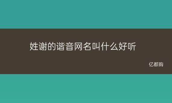 姓谢的搞笑外号三字