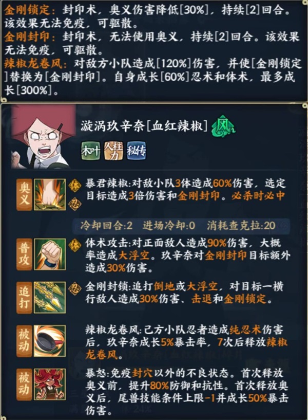 《火影忍者：忍者新世代》封印忍者——SS忍漩涡玖辛奈[血红辣椒]忍者攻略&阵容推荐！