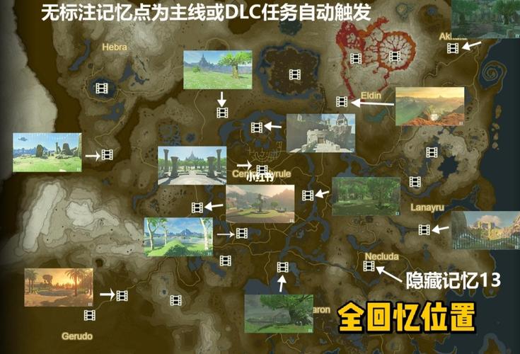 塞尔达地图开启顺序图