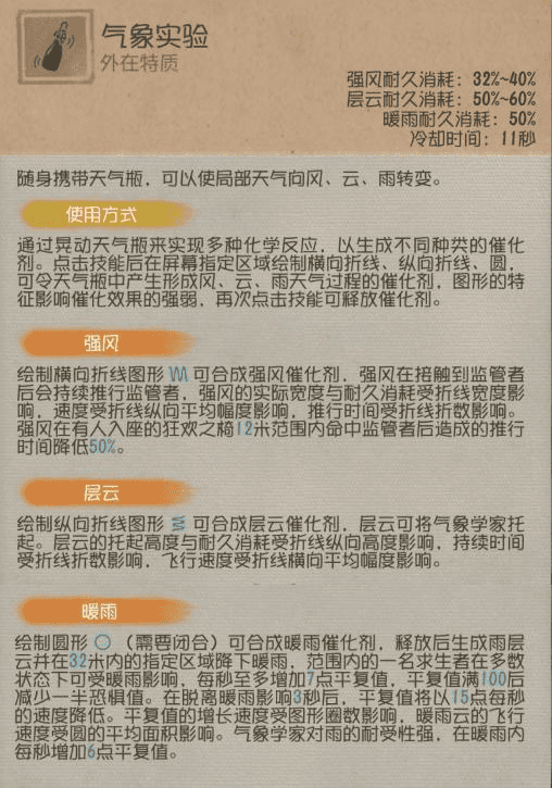 执掌天象《第五人格》“求生者气象学家”基础攻略来袭
