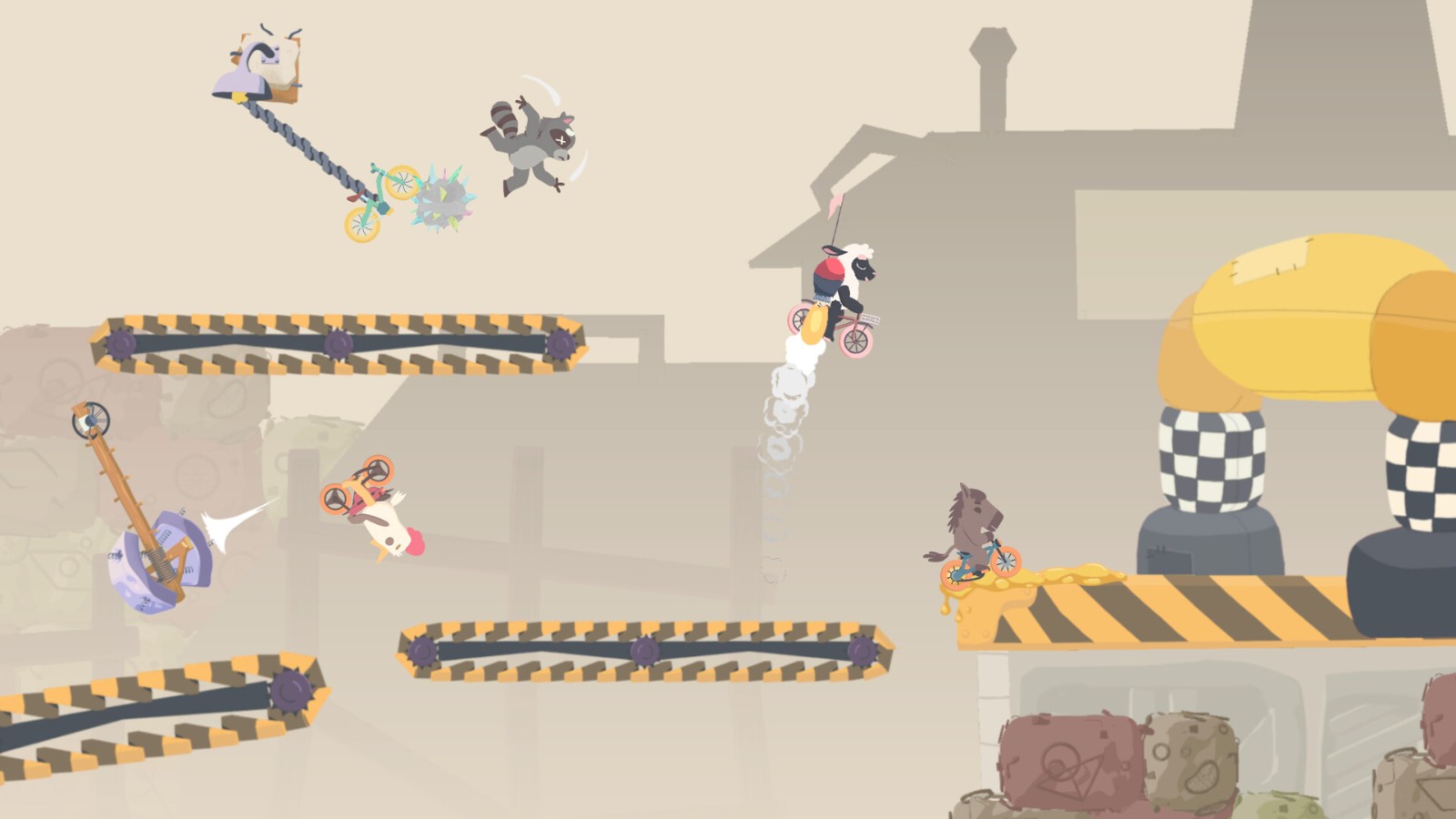 自行车竞速派对游戏《Ultimate Sheep Raccoon》Steam页面上线，明年发售！