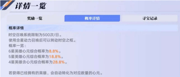 《星之破晓》心元许愿规则一览