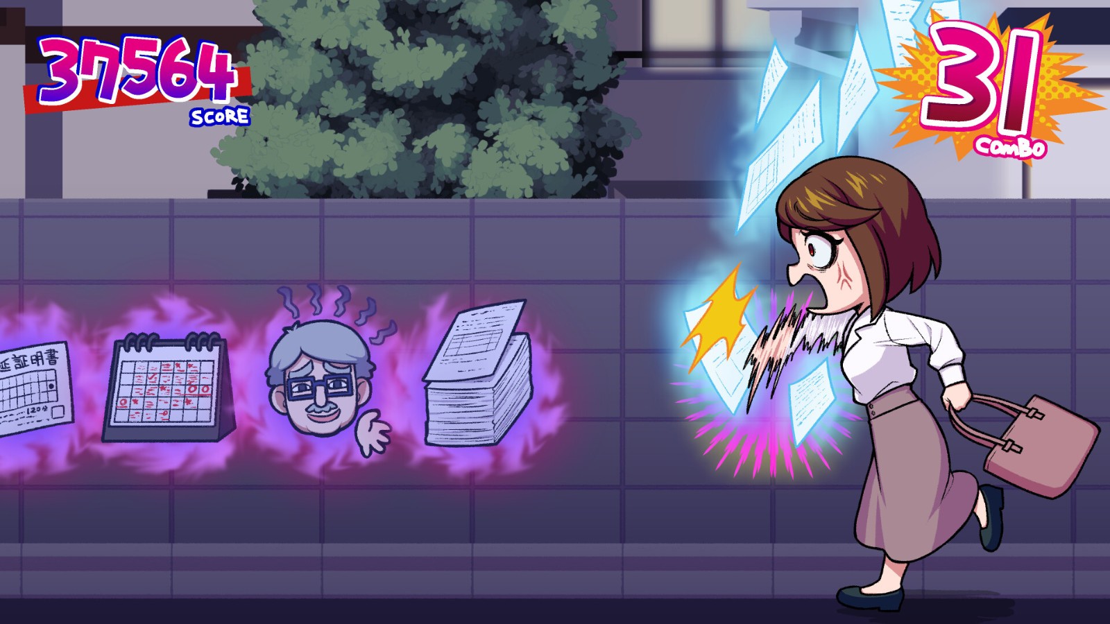 解压节奏游戏《マジギレ限界OLちゃん》Steam页面上线，明年发售！