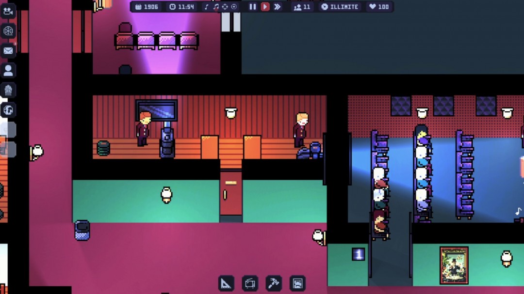 像素风影院管理游戏《Cinema Theater Tycoon》Steam页面公布，支持简中！