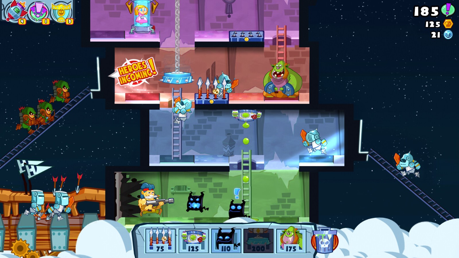 塔防解谜游戏《Castle Doombad Classic》今日Steam页面上线，年内发售！