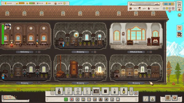 像素风建造模拟经营游戏《啤酒修道院》Steam抢测开启！